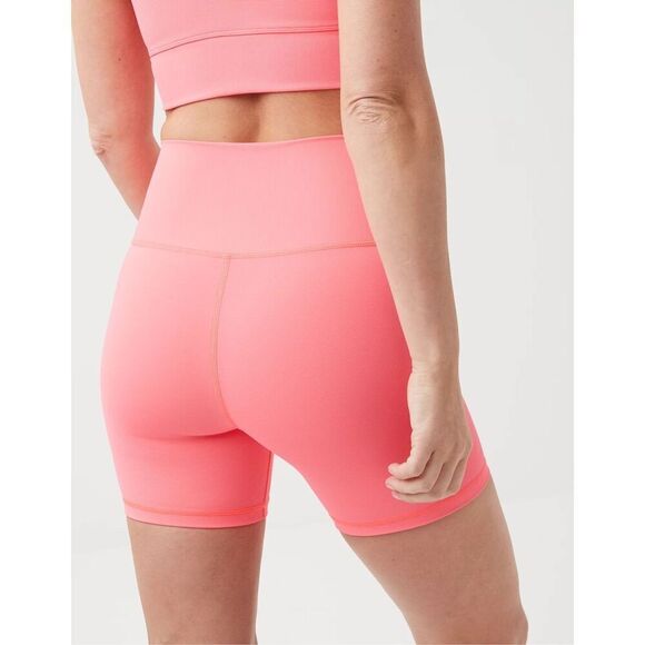 OFFLINE By Aerie Goals Rib 5" Bike Short In Tropadelic Pink Size S - Picture 4 of 10